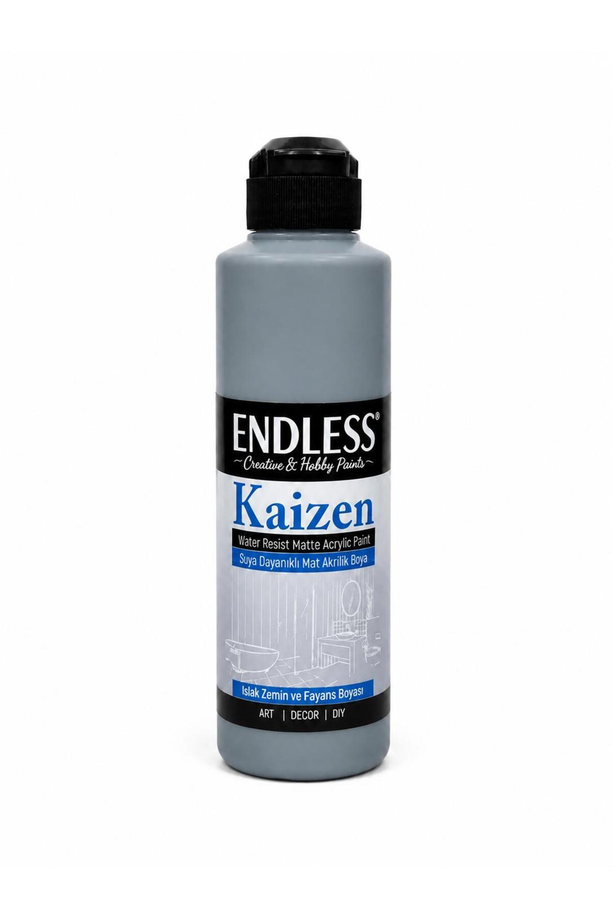 Kaizen Islak Zemin Ve Fayans Boyası Koyu Arduvaz Gri 500ml + Katalizör 20gr KZ-038
