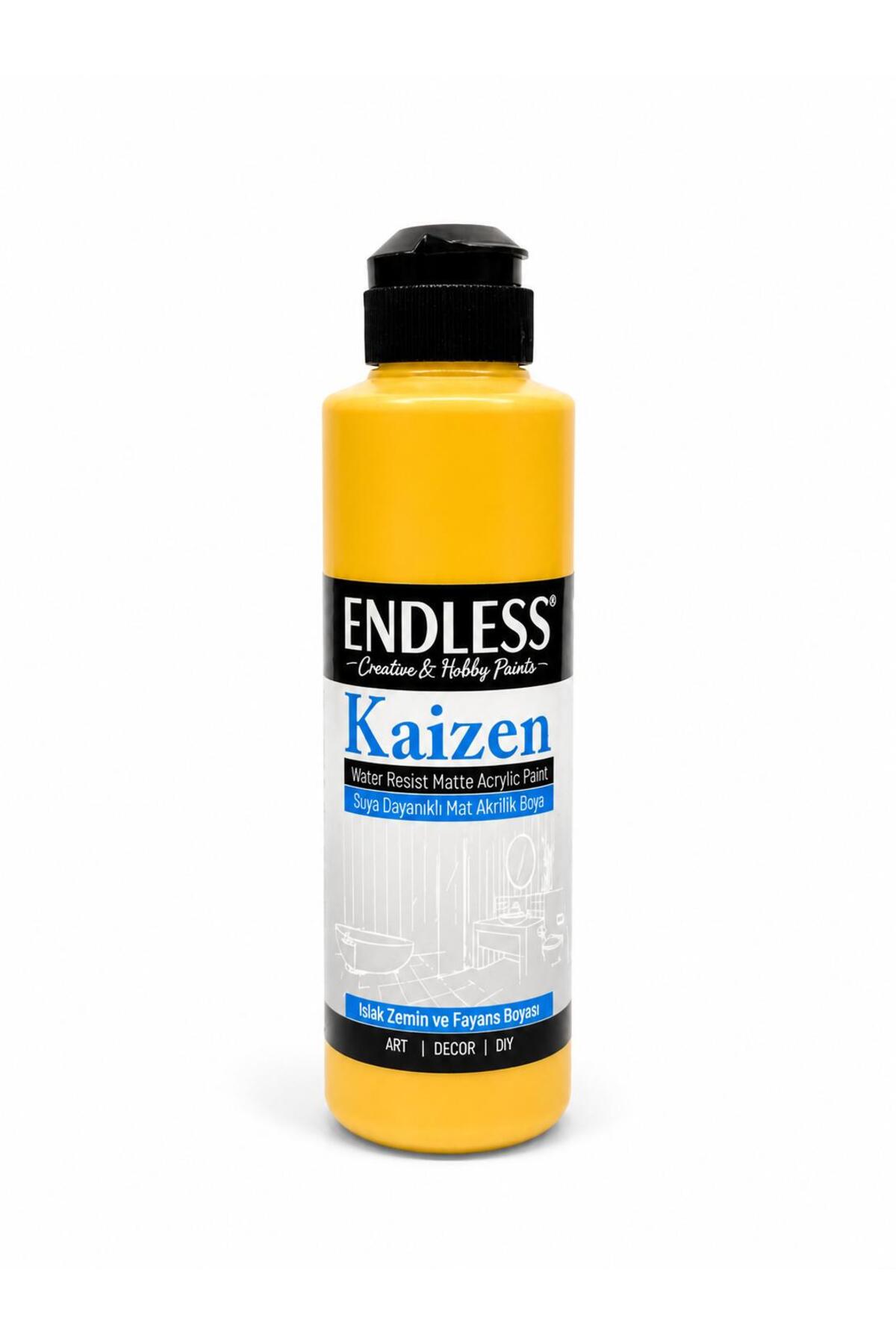 Kaizen Islak Zemin Ve Fayans Boyası Güneş Sarı 500ml + Katalizör 20gr KZ-010