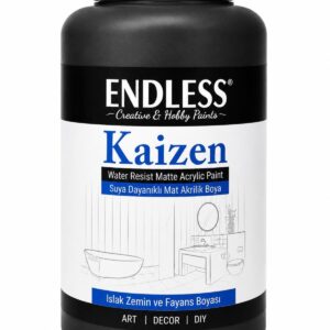 Kaizen Islak Zemin Ve Fayans Boyası Siyah 2 Litre + Katalizör 80gr KZ-043
